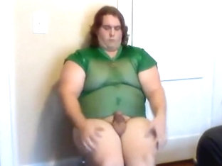 Chubby BHM Football Player Strips Off Jock to Pound His Meat