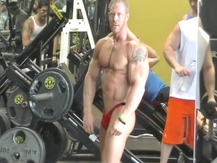 David Paterik posing at gym